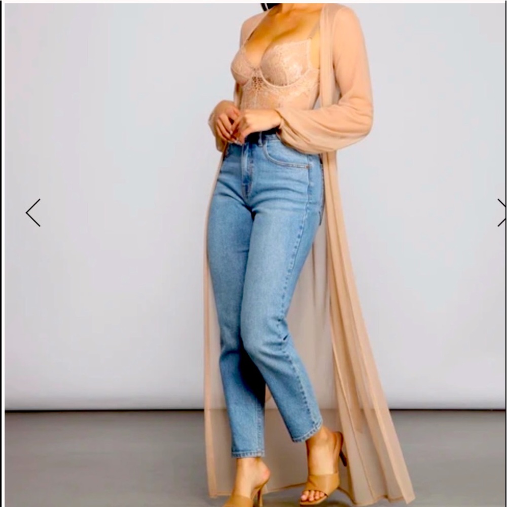 Tan Sheer Duster